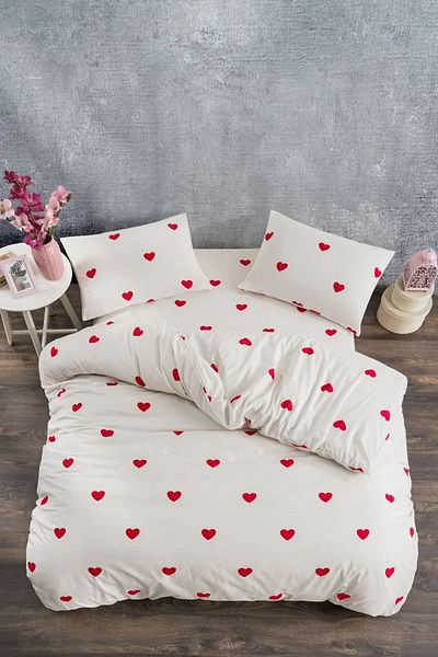 FUNNDY Love Series Double Patterned Duvet Cover Set