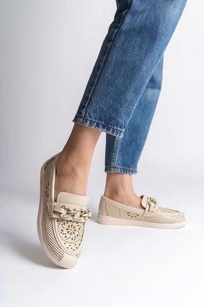 COCCO CROSS Balerini ortopedici confortabili LAYLA - fără șireturi, cu modele florale, cremă KT