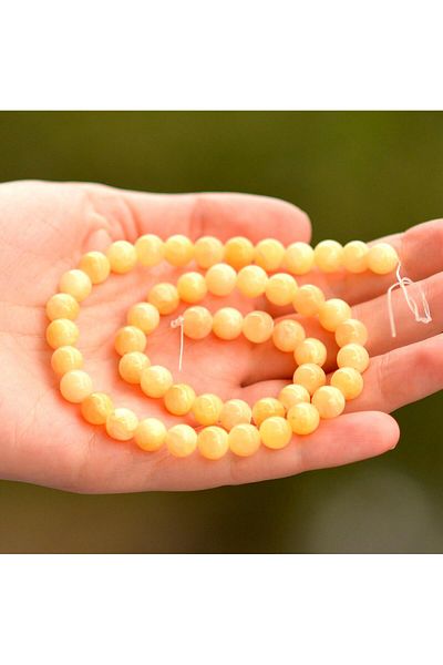 Taş Sandığı Calcite Stone String (8 Mm)