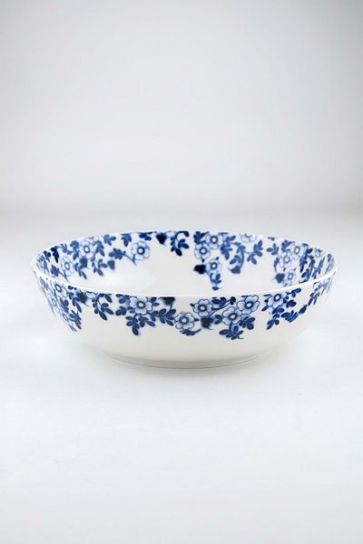 Bursa Porselen Dekor Blue Blanc Oversize Porcelain Salad Bowl