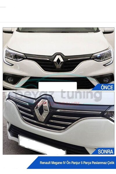 Niken Renault Megane 4 Ön Panjur Krom Nikelajı 2016-2019 Arası