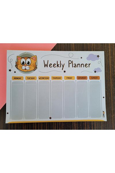 LİMON DEFTER مخطط أسبوعي 52 ورقة ليمون - مقاس 27.5x19.5 80 جرامًا الأول ورق العجين