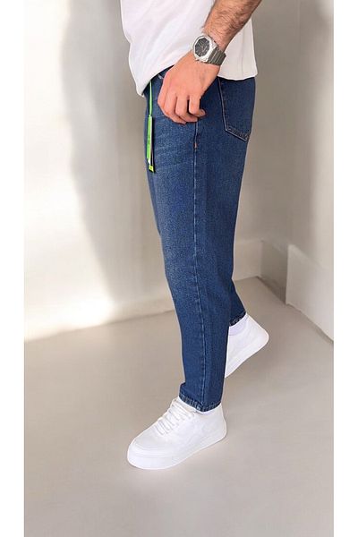 DENIM MAN Pantaloni de jeans Boyfriend Mold albaștri pentru bărbați