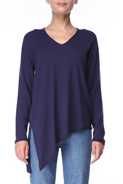 Escada Asimetrik Kesim V Yaka Yırtmaçlı Kaşmir Kazak