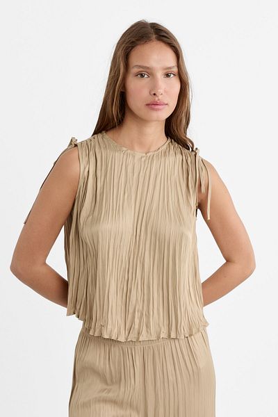 Stradivarius Flowing blouse with ties