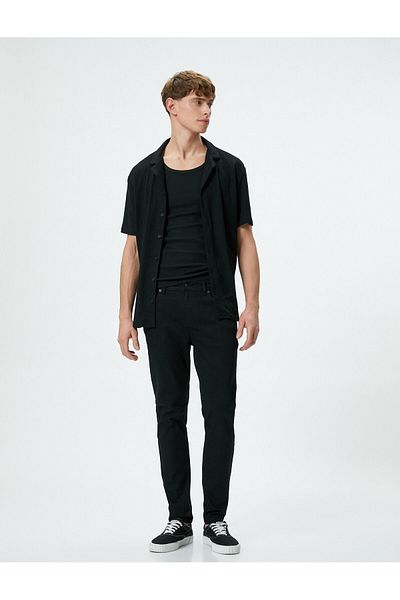 Koton Schwarze Jeanshose für Herren – 4sam40233nd