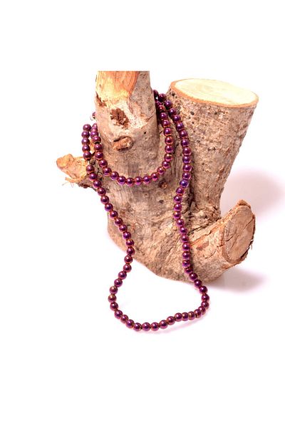 Taş Sandığı Hematite Stone String 4 mm - Variegated Purple