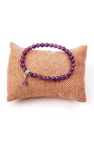 Taş Sandığı Amethyst Stone Bracelet (6 mm)