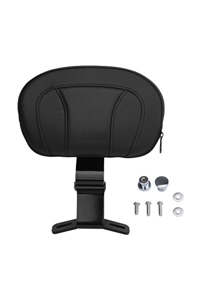 Choice مسند ظهر للسائق والراكب مصنوع من الجلد باللون الأسود لمقعد الدراجة الن...