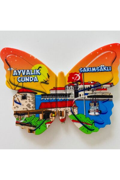 312 KONSEPT Ayvalık Cunda Sarımsaklı Temalı  Magnet Hediyelik