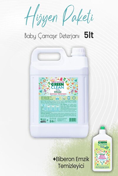 Green Clean Baby Emzik Biberon Temizleyici 500 ml Ve Çamaşır Deterjanı Lavant...