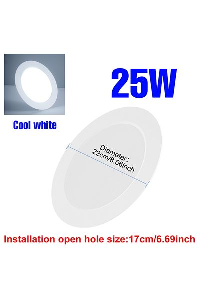 CanLing Ac220v 25w Cold White 25w Led Downlight Recessed Round Ceiling Lamp 220v Spotlight For Home Indoor L