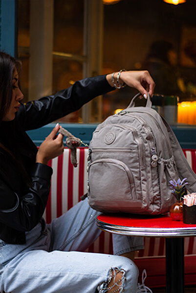 Çanta Trend Sanmorris Unisex Αδιάβροχο τσαλακωμένο ύφασμα πολλαπλών τμημάτων μεσαίου μεγέθους Σχολείο και σακίδιο πλάτης για φορητό υπολογιστή