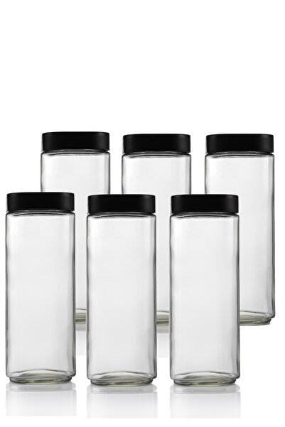 La Casa Art 6-Piece Glass Square Large Size Jar Storage Container