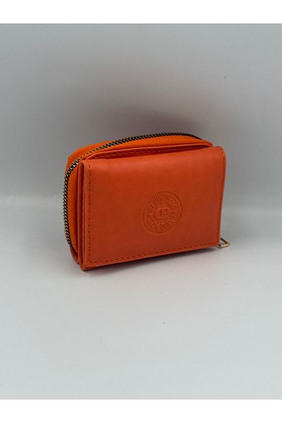 DAVID POLO Orange Women's Sports Multi Pocket and Quality Mini Wallet