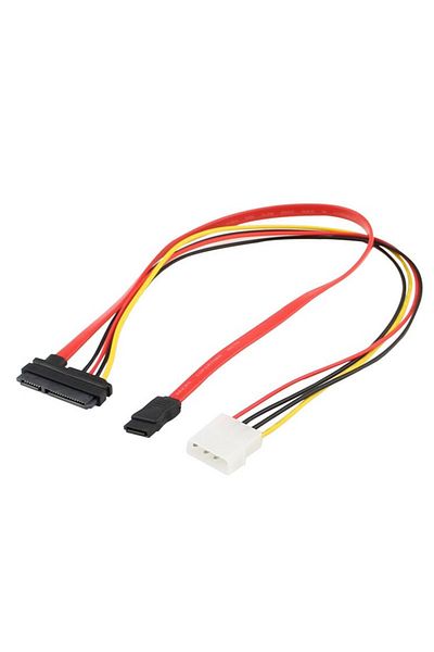Choice كابل بيانات OULLX SATA أنثى كومبو 7 + 15 دبوس وكابل الطاقة إلى SATA 7Pin + 4 Pin Molex Serial ATA Lead C...