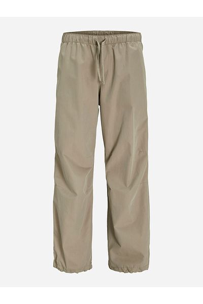 Jack & Jones Solid Parachute Pants with Drawstring