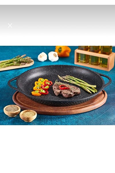 Home Granit Döküm Saç Kavurma ve Gözleme Tavası