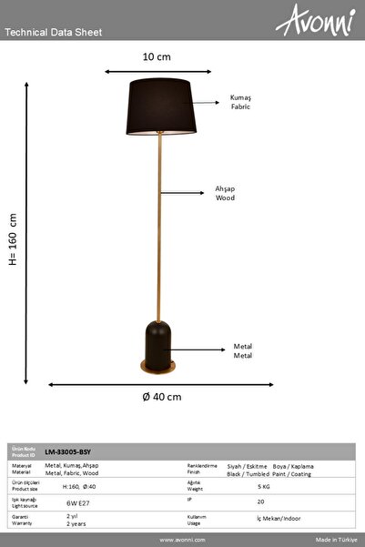 Avonni AVONNİ MODERN LAMBADER LM-33005-BSY