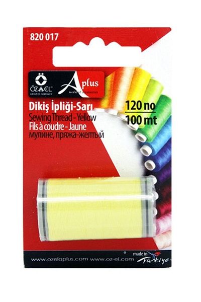 ÖZ-EL AŞ Light Yellow Mini Spool - 100 Mt Sewing Thread