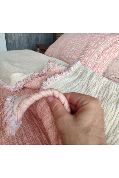 destinyhometex Double 6 Layer Muslin Quilt - 260X280/50X70Cm Pillow Case 2 Pieces