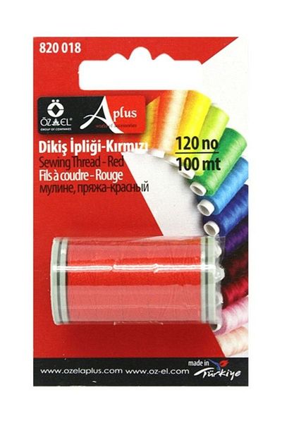 ÖZ-EL AŞ 100 Mt Mini Reel - Light Red with Sewing String