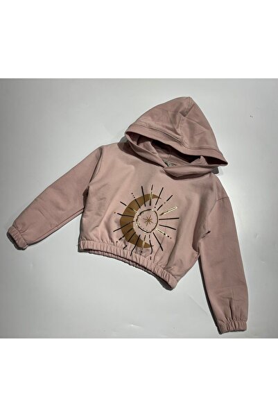 BOBBY JR KİDSWEAR VARAK BASKIYI cu glugă 3/9 ani fetiță Swea tricou