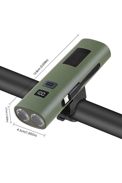 Choice مصباح دراجة أسود بقوة 5000 لومن، مزود ببطارية شحن 1200 مللي أمبير، ومن...