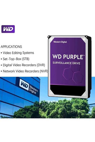WESTERN DIGITAL Wd Purple 4tb Wd Purple 4tb 6tb 8tb Surveillance Hard Drive Sata Iii 64m 3.5" Hdd Hd Harddisk For Se