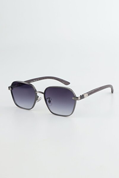 Kapin Lisa Altıgen Metal Çerçeve Güneş Gözlüğü - Füme