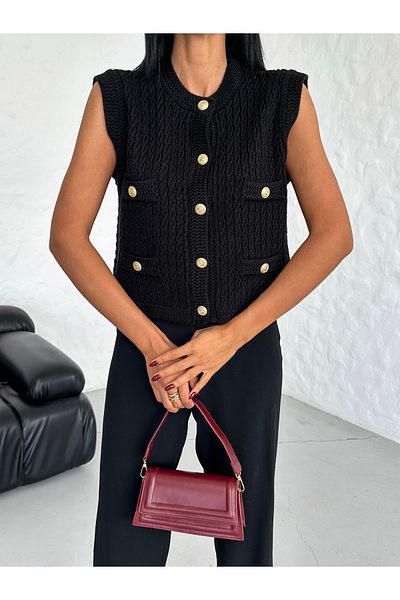 LOISY Cardigan de damă din tricotaj cu nasturi aurii