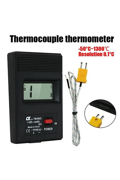 JUANJUAN 1pc Tm902c Digital K Type Thermometer Sensor Thermocouple Probe Detector -50℃ To1300℃ Temperature
