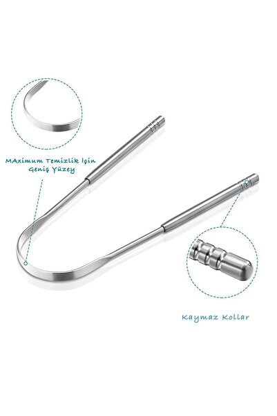 Factorial Metal Ayurveda Dil Kazıma Çubuğu Ağız Kokusu Önleyici 1 Adet Fonksiyonel Tasarım Kullanışlı ve Şık