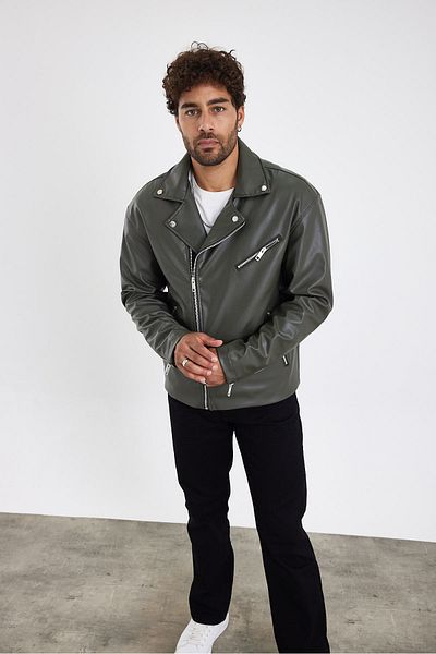 Weyeze Af-K58533Lns Model Leather Coat