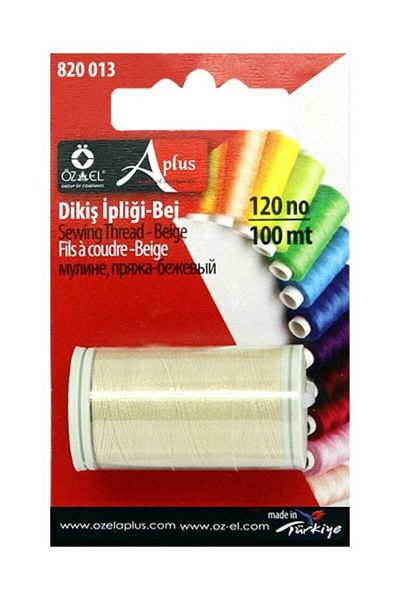 ÖZ-EL AŞ Beige Mini Spool - 100 Mt Sewing Thread