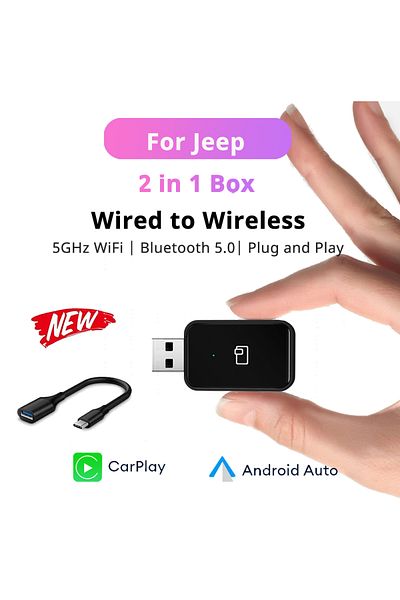 Choice Carplay And Auto 2024 New Mini Wireless Carplay Android Auto Wireless Adapter Smart For Jeep Wagonee