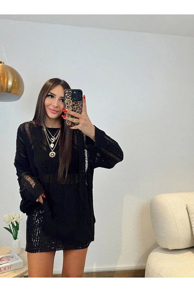 Ecenin Favorileri Fustă mini cu paiete