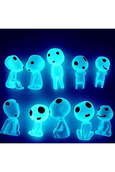 BANDAI 10pcs Blue light 10-20PCS Mini Mushroom Elf Moss Microlandscape Decoration Miniature Luminous Mushro
