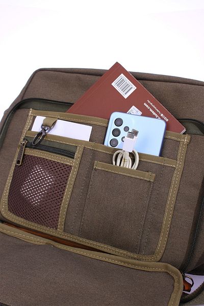 Fiyaka حقيبة كتف قماشية GK61 - متعددة الأقسام، حقيبة كتف عالمية، حقيبة كمبيوتر لوحي ماك بوك