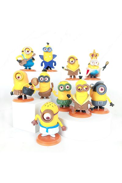 Choice kawai Capsule toys 10Pcs/Set Miniones Kevin Bob 3D Eye Despicable Miniones Action Figures Classic...