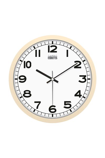 EMORES 30 cm Real Glass Silent Mechanism Wall Clock