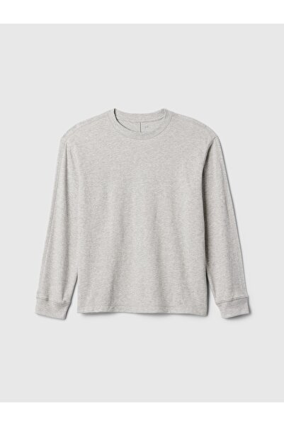 GAP Erkek Çocuk Gri Waffle Örgü T-Shirt