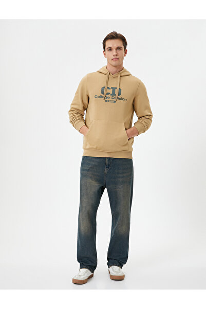 Koton College-Hoodie mit Kängurutaschendetail