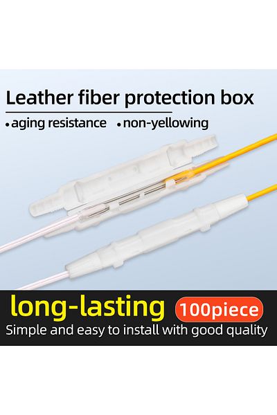 Choice Open 100 Pcs Saivxian Optical Fiber Protection Box Leather Wire Optical Cable Heat Shrinkable Tube P