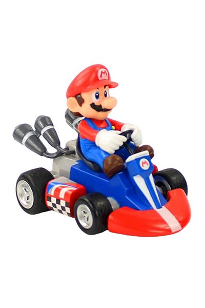 Choice No Box Super Mario Pull Back Car Green Yoshi Donkey Kong Bowser Luigi Toad Princess Peach Figura De