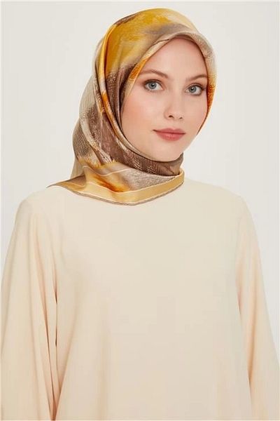 Armine Κασκόλ 100% Twill Silk με σχέδιο |   9240-51