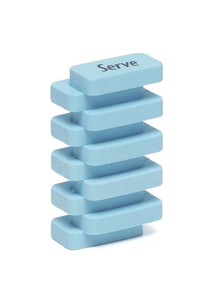 Serve Гумичка Steps, флуоресцентна, синя, картонена