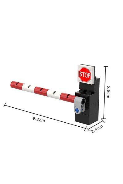 Choice Train Rail Red Moc Block Parts Package City Rail Rail Rail Aisle Guardrail Parking Pole Fence Buildi