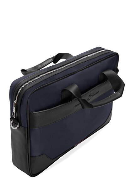 Beverly Hills Polo Club حقيبة كمبيوتر محمول وحقيبة يد نسائية باللون الأزرق الداكن 01BHPC04