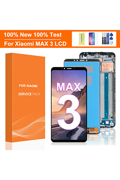 Choice1 شاشة سوداء بإطار مقاس 6.9 بوصة لهاتف Mi Max 3، شاشة LCD تعمل باللمس، ...